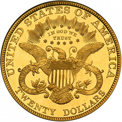 20 dollar Reverse Image minted in UNITED STATES in 1898 (Coronet Head - Twenty Dollars)  - The Coin Database