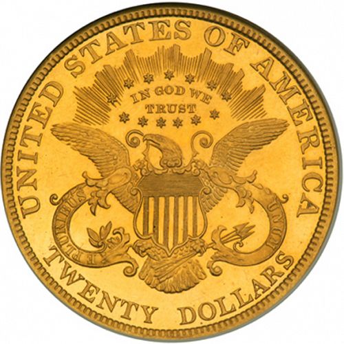 20 dollar Reverse Image minted in UNITED STATES in 1900 (Coronet Head - Twenty Dollars)  - The Coin Database