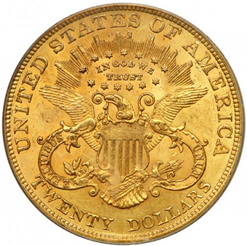 20 dollar Reverse Image minted in UNITED STATES in 1902 (Coronet Head - Twenty Dollars)  - The Coin Database