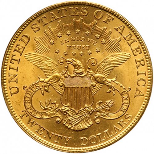 20 dollar Reverse Image minted in UNITED STATES in 1904 (Coronet Head - Twenty Dollars)  - The Coin Database