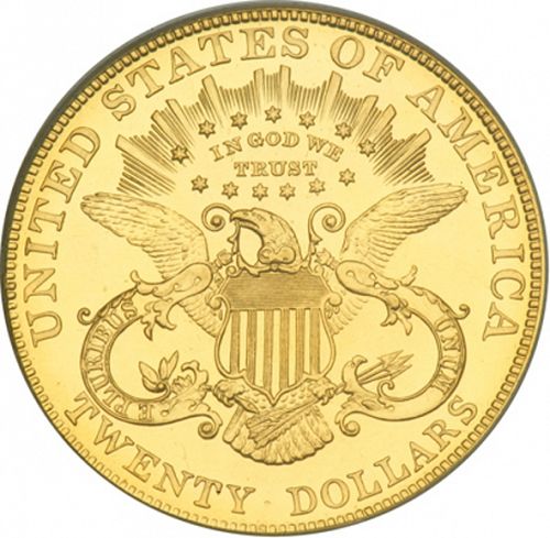 20 dollar Reverse Image minted in UNITED STATES in 1905 (Coronet Head - Twenty Dollars)  - The Coin Database