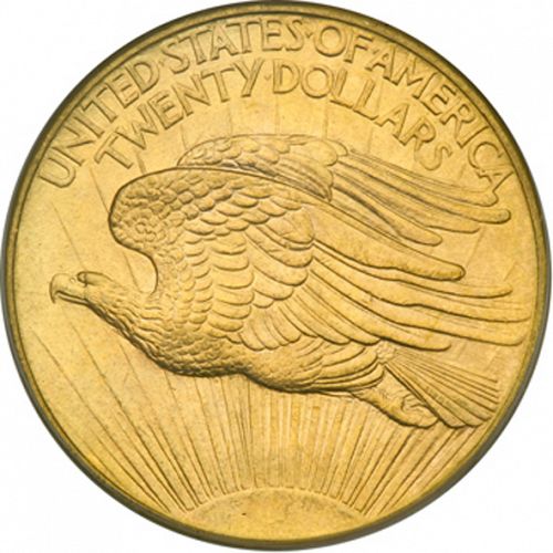 20 dollar Reverse Image minted in UNITED STATES in 1908D (Saint-Gaudens - No motto)  - The Coin Database