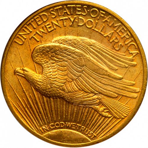 20 dollar Reverse Image minted in UNITED STATES in 1909 (Saint-Gaudens - With motto)  - The Coin Database