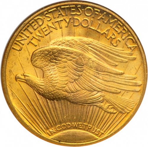 20 dollar Reverse Image minted in UNITED STATES in 1911 (Saint-Gaudens - With motto)  - The Coin Database