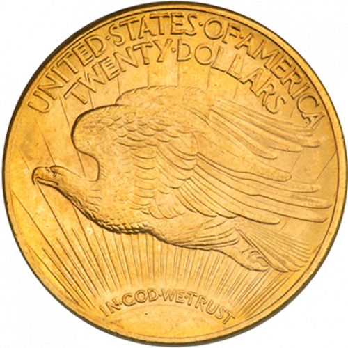 20 dollar Reverse Image minted in UNITED STATES in 1913D (Saint-Gaudens - With motto)  - The Coin Database