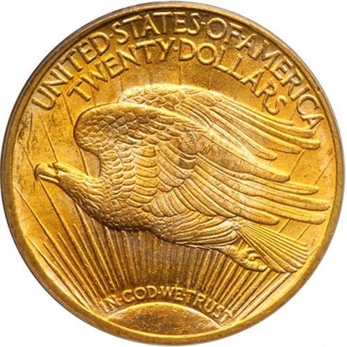 20 dollar Reverse Image minted in UNITED STATES in 1914S (Saint-Gaudens - With motto)  - The Coin Database