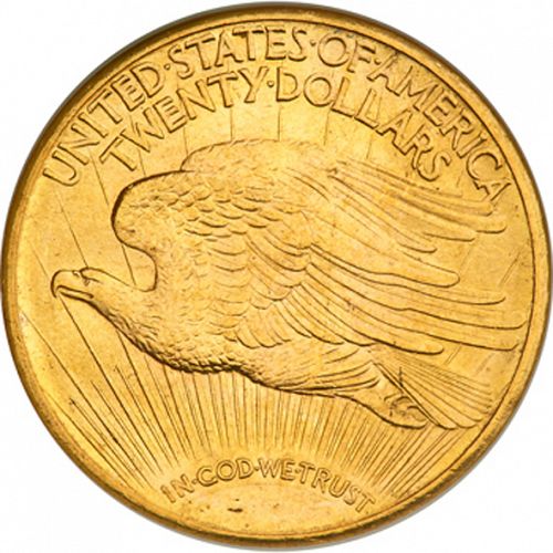20 dollar Reverse Image minted in UNITED STATES in 1915S (Saint-Gaudens - With motto)  - The Coin Database