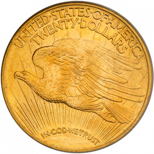 20 dollar Reverse Image minted in UNITED STATES in 1916S (Saint-Gaudens - With motto)  - The Coin Database