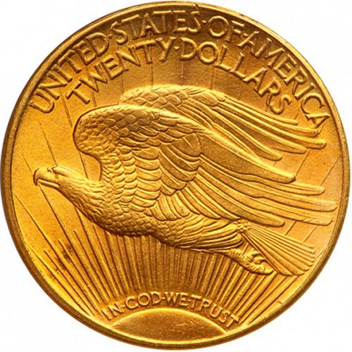 20 dollar Reverse Image minted in UNITED STATES in 1921 (Saint-Gaudens - With motto)  - The Coin Database