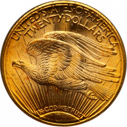 20 dollar Reverse Image minted in UNITED STATES in 1922S (Saint-Gaudens - With motto)  - The Coin Database