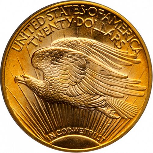 20 dollar Reverse Image minted in UNITED STATES in 1923D (Saint-Gaudens - With motto)  - The Coin Database