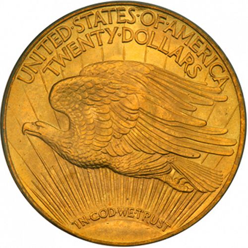 20 dollar Reverse Image minted in UNITED STATES in 1924 (Saint-Gaudens - With motto)  - The Coin Database