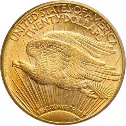 20 dollar Reverse Image minted in UNITED STATES in 1924S (Saint-Gaudens - With motto)  - The Coin Database
