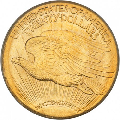 20 dollar Reverse Image minted in UNITED STATES in 1925S (Saint-Gaudens - With motto)  - The Coin Database