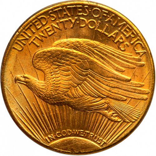 20 dollar Reverse Image minted in UNITED STATES in 1927S (Saint-Gaudens - With motto)  - The Coin Database