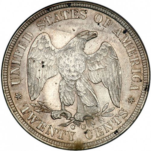 20 cent Reverse Image minted in UNITED STATES in 1875 (20-cent)  - The Coin Database