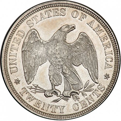 20 cent Reverse Image minted in UNITED STATES in 1876 (20-cent)  - The Coin Database