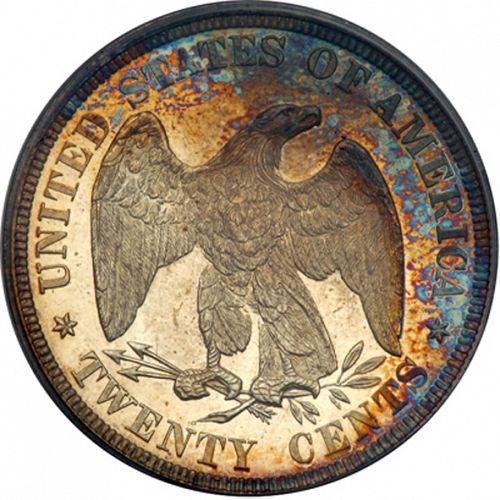 20 cent Reverse Image minted in UNITED STATES in 1878 (20-cent)  - The Coin Database