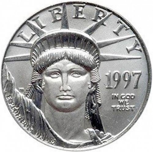 Bullion Obverse Image minted in UNITED STATES in 1997 (American Eagle -  Platinum 25 $)  - The Coin Database