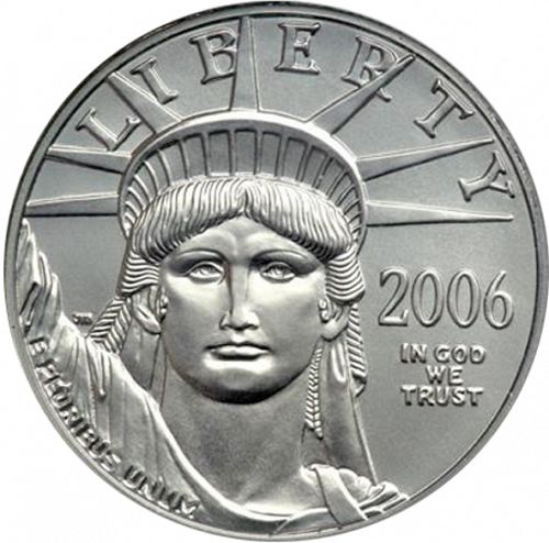 Bullion Obverse Image minted in UNITED STATES in 2006 (American Eagle -  Platinum 25 $)  - The Coin Database