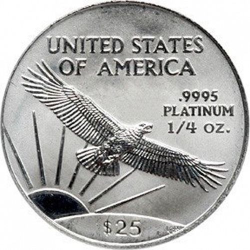 Bullion Reverse Image minted in UNITED STATES in 1997 (American Eagle -  Platinum 25 $)  - The Coin Database