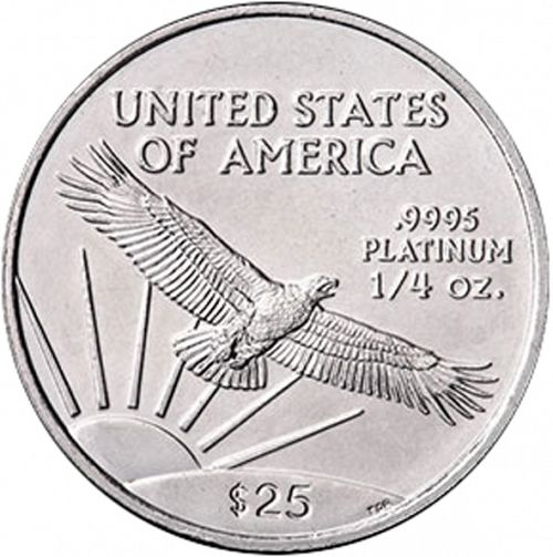 Bullion Reverse Image minted in UNITED STATES in 1998 (American Eagle -  Platinum 25 $)  - The Coin Database