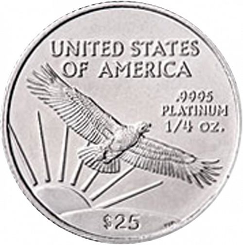 Bullion Reverse Image minted in UNITED STATES in 2002 (American Eagle -  Platinum 25 $)  - The Coin Database