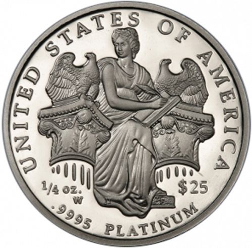 Bullion Reverse Image minted in UNITED STATES in 2006W (American Eagle -  Platinum 25 $ ( United States Congress ))  - The Coin Database