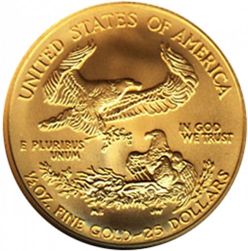 Bullion Reverse Image minted in UNITED STATES in 2007W (American Eagle -  Gold 25 $)  - The Coin Database
