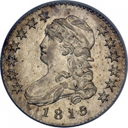 25 cent Obverse Image minted in UNITED STATES in 1815 (Liberty Cap)  - The Coin Database