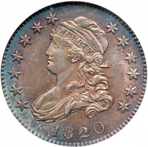 25 cent Obverse Image minted in UNITED STATES in 1820 (Liberty Cap)  - The Coin Database