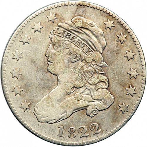 25 cent Obverse Image minted in UNITED STATES in 1822 (Liberty Cap)  - The Coin Database