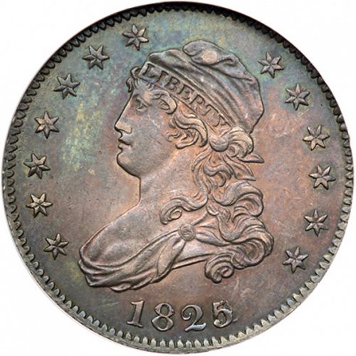 25 cent Obverse Image minted in UNITED STATES in 1825 (Liberty Cap)  - The Coin Database