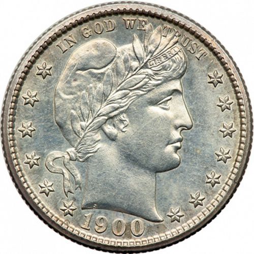 25 cent Obverse Image minted in UNITED STATES in 1900S (Barber)  - The Coin Database