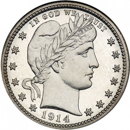 25 cent Obverse Image minted in UNITED STATES in 1914 (Barber)  - The Coin Database