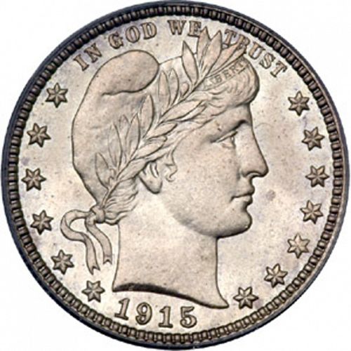 25 cent Obverse Image minted in UNITED STATES in 1915S (Barber)  - The Coin Database