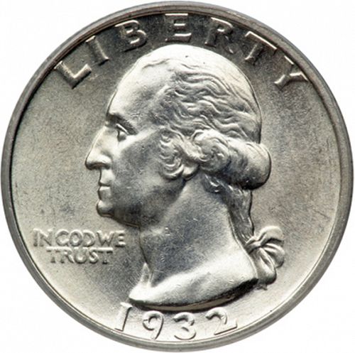 25 cent Obverse Image minted in UNITED STATES in 1932S (Washington)  - The Coin Database