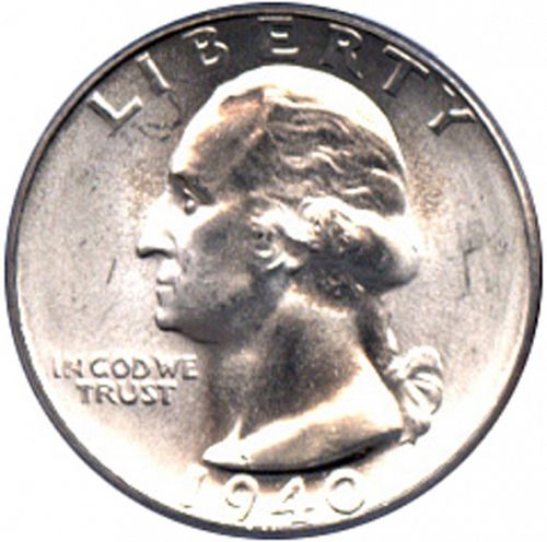 25 cent Obverse Image minted in UNITED STATES in 1940S (Washington)  - The Coin Database
