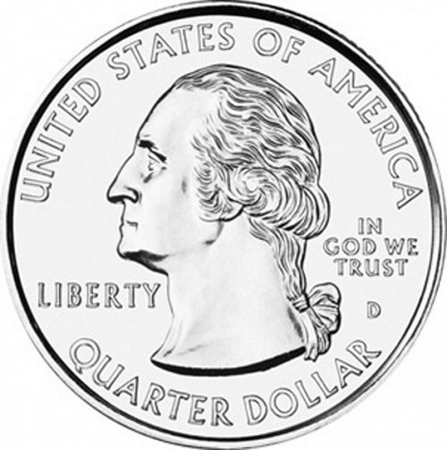 25 cent Obverse Image minted in UNITED STATES in 1999D (Delaware)  - The Coin Database
