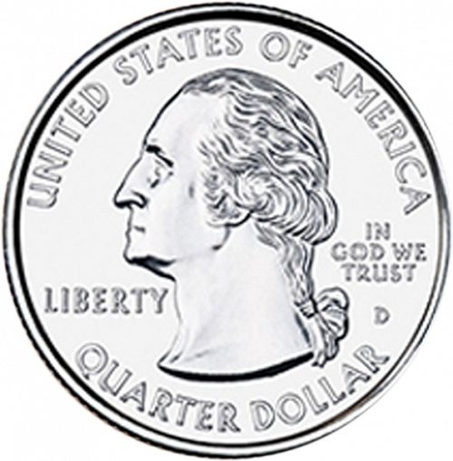 25 cent Obverse Image minted in UNITED STATES in 1999D (Pennsylvania)  - The Coin Database