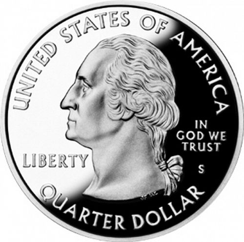 25 cent Obverse Image minted in UNITED STATES in 2001S (Vermont)  - The Coin Database