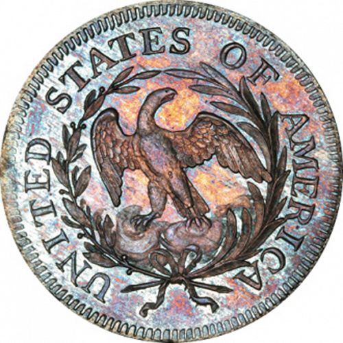 25 cent Reverse Image minted in UNITED STATES in 1796 (Draped Bust - Small eagle reverse)  - The Coin Database