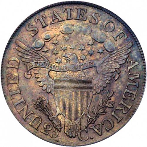 25 cent Reverse Image minted in UNITED STATES in 1806 (Draped Bust - Heraldic eagle reverse)  - The Coin Database