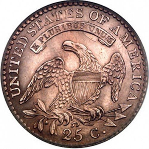 25 cent Reverse Image minted in UNITED STATES in 1818 (Liberty Cap)  - The Coin Database