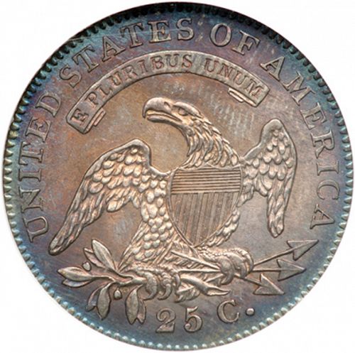 25 cent Reverse Image minted in UNITED STATES in 1820 (Liberty Cap)  - The Coin Database