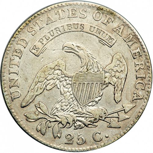 25 cent Reverse Image minted in UNITED STATES in 1822 (Liberty Cap)  - The Coin Database