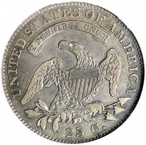 25 cent Reverse Image minted in UNITED STATES in 1824 (Liberty Cap)  - The Coin Database