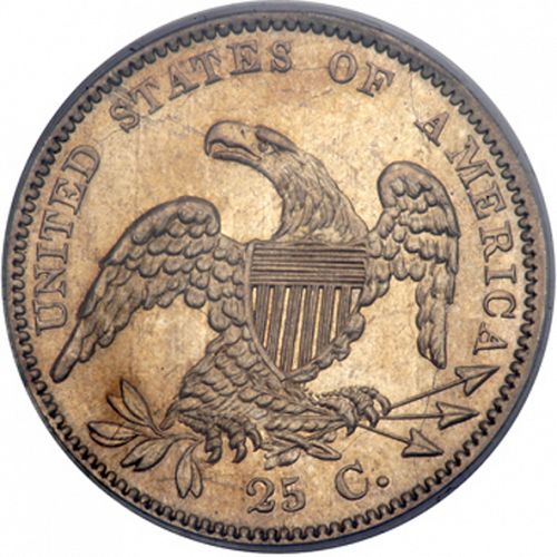 25 cent Reverse Image minted in UNITED STATES in 1834 (Liberty Cap - No motto)  - The Coin Database