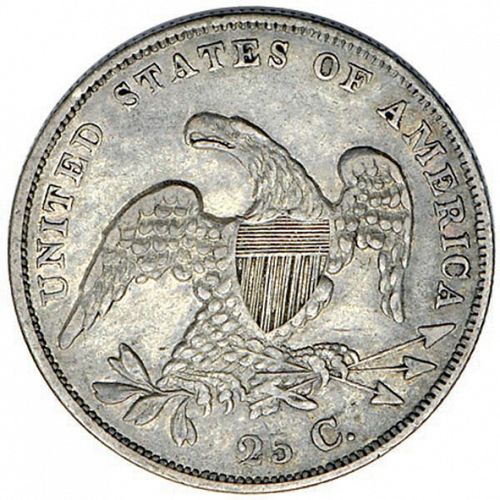 25 cent Reverse Image minted in UNITED STATES in 1836 (Liberty Cap - No motto)  - The Coin Database