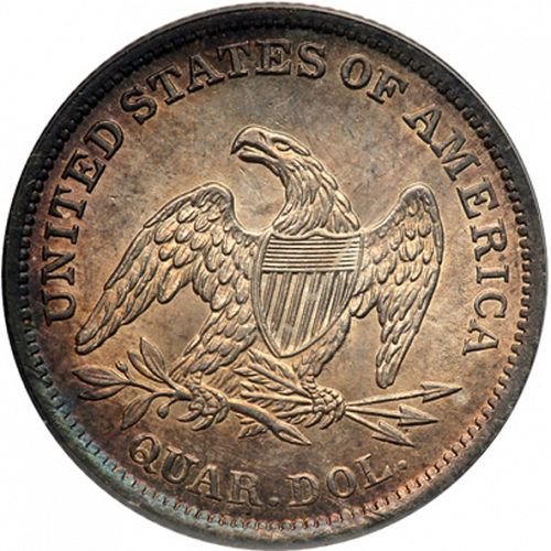 25 cent Reverse Image minted in UNITED STATES in 1838 (Seated Liberty - No drapery)  - The Coin Database
